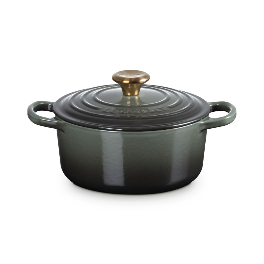 LE CREUSET(ル・クルーゼ) シグニチャー ココット・ロンド 18cm タイム (ゴールドツマミ) |キッチン用品通販サイト Y.YACHT  STORE