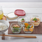 【SALE】HARIO(ハリオ) 耐熱ミニ角小鉢4個セット ホワイト