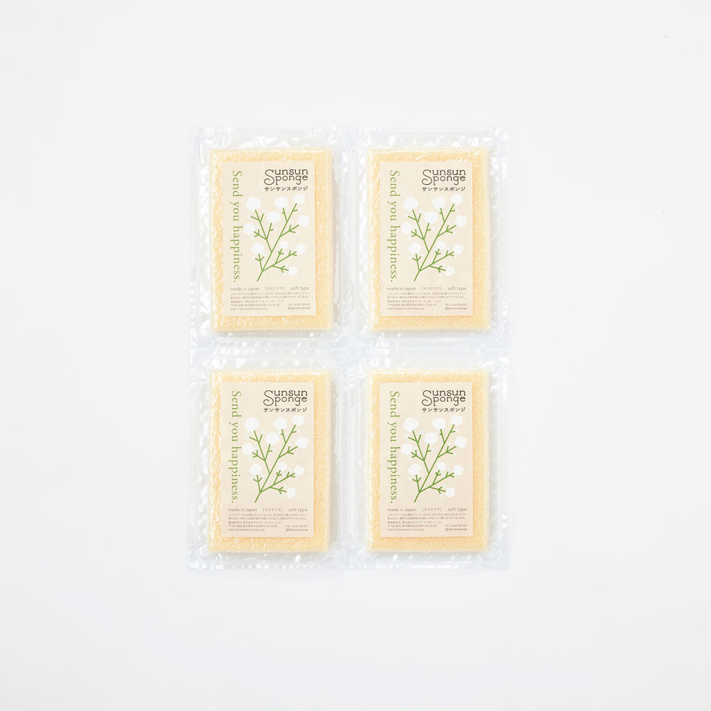 サンサンスポンジ フラワーラベル 4個セット カスミソウ 4571342442767