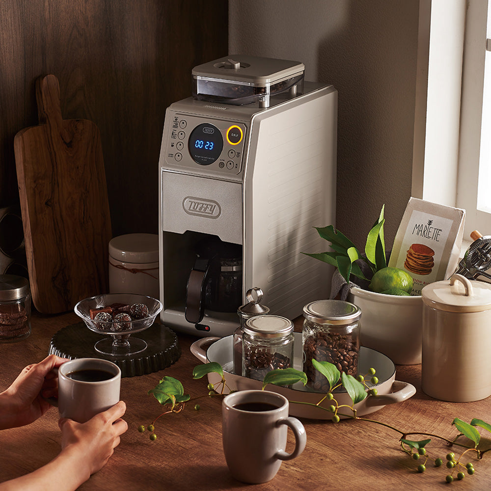 Toffy トフィー 全自動 コーヒーメーカー ミル付き 蒸らし 間欠 淹れる タンク 保温機能 ドリップ 温度 アイス ホット 珈琲 電動 ガラスポット おしゃれ ポイント最大10倍！11日1：59までレビュー特典付toffy 全自動ミル付カスタムドリップコーヒーメーカー K-CM9-RB  コーヒーメーカー ミル付き 全自動 保温 おしゃれ 1〜5杯 ミル ドリッパー 自動 タイマー 予約 ペーパーフィルター コーン式 トフィー  Toffy ラドンナ