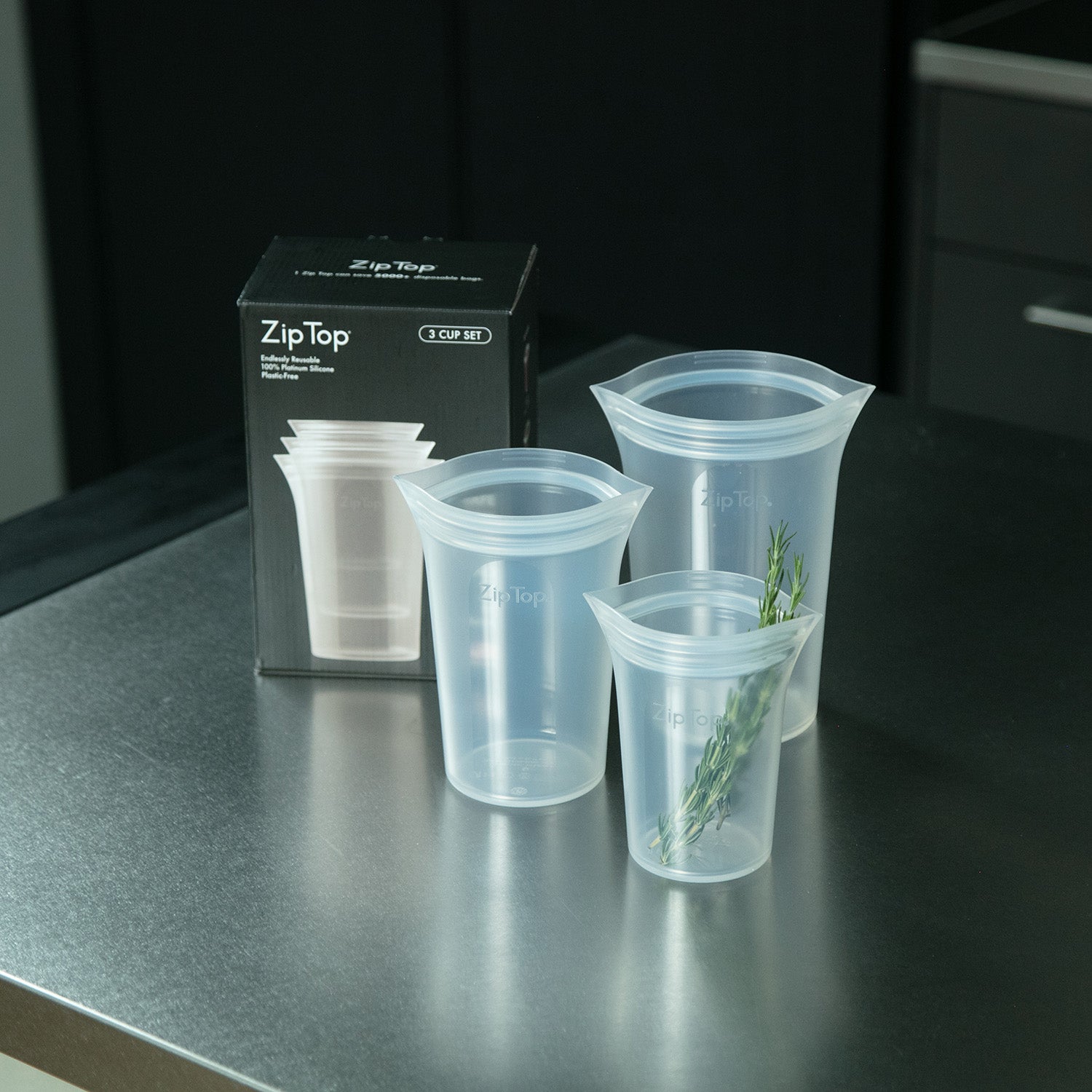 まとめ買い】ジップトップ カップ3点セット フロスト Z-CUP3A-01