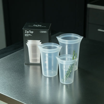 【まとめ買い】ZIP TOP(ジップトップ) カップ3点セット フロスト