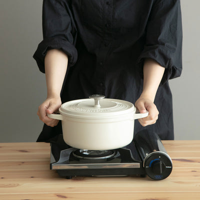 グリーンパン フェザーウェイト ココットラウンド 22cm クリームホワイト