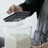 OXO(オクソー) ステンレスポップコンテナ 米びつセット (ビッグスクエアミディアム+ライスカップ)(3.6kg保存)【当店限定】