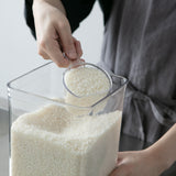 OXO(オクソー) ステンレスポップコンテナ 米びつセット (ビッグスクエアミディアム+ライスカップ)(3.6kg保存)【当店限定】