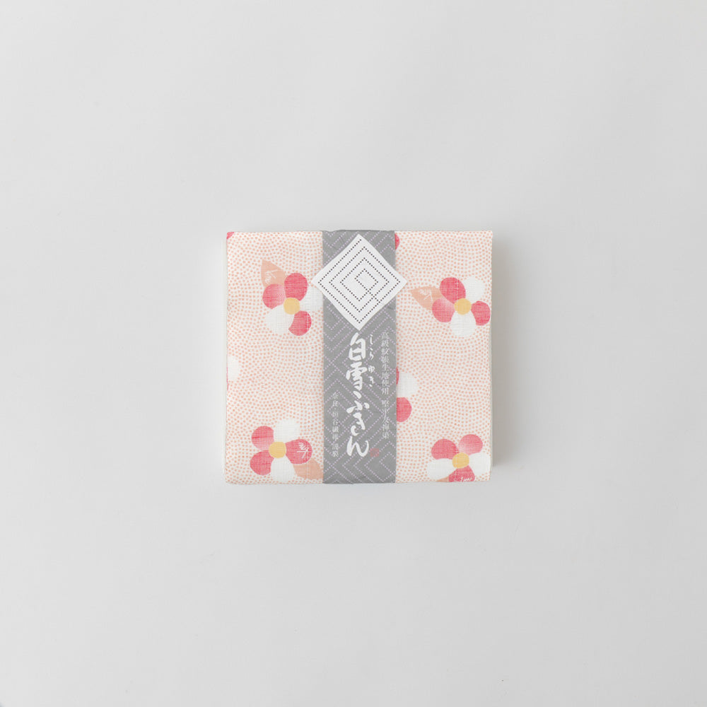 白雪友禅ふきん 椿 珊瑚 |キッチン用品通販サイト Y.YACHT STORE