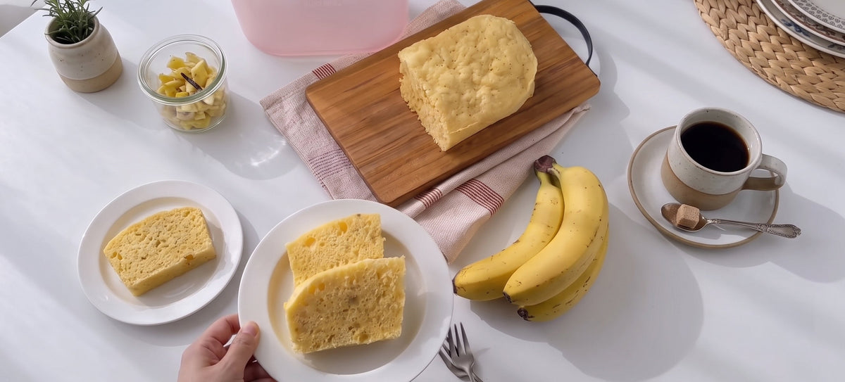 10分でできるバナナ蒸しパンケーキ