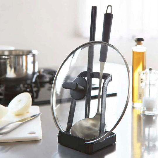 tower（タワー）お玉&鍋ふたスタンド ブラック  02249