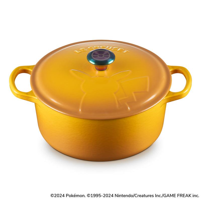 LE CREUSET（ル・クルーゼ）ポケモン シグニチャー ココット・ロンド 22cm ネクター (イリディセントツマミ)