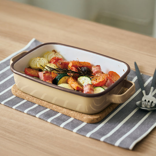 365methods ホーローオーブンディッシュ カフェオレ