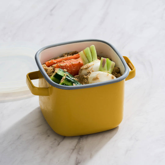 365methods 角型ホーローマルチポット イエロー