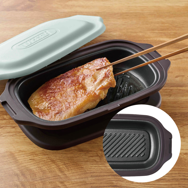 Toffy（トフィー）電子レンジ用 グリルディッシュ ペールアクア