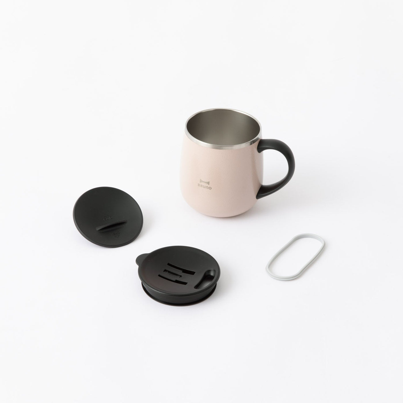 送料込み】BRUNO（ブルーノ） 蓋つきステンレスマグ short アイボリー