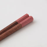 MARUNAO(マルナオ) 上箸 八角箸 WPC+紫檀 赤 220 WPCS220R