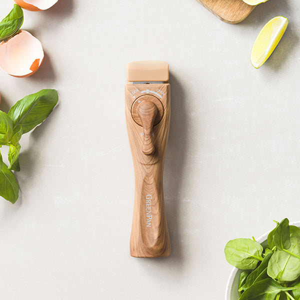 単品】グリーンパン クリックシェフ 着脱式木目調ハンドル ブラウン