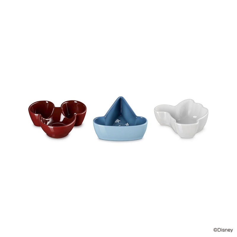 LE CREUSET（ル・クルーゼ） ファンタジア／ミニ・ディッシュ(3個入り) ホワイトラスター／シャンブレー／ガーネット