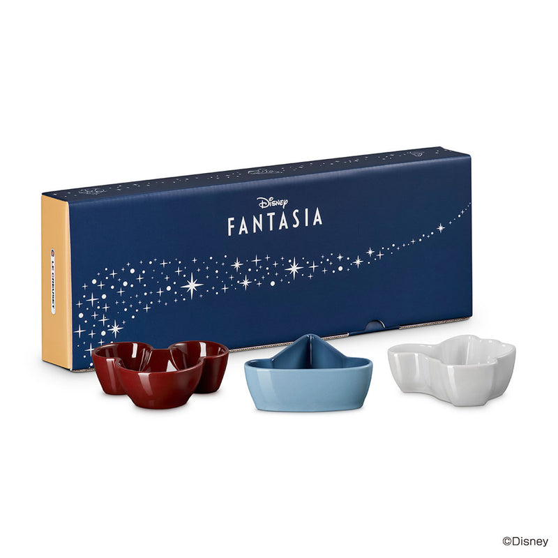 LE CREUSET（ル・クルーゼ） ファンタジア／ミニ・ディッシュ(3個入り) ホワイトラスター／シャンブレー／ガーネット
