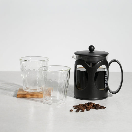 bodum(ボダム)  フレンチプレス トライアルセット3（フレンチプレスコーヒーメーカー 500ml＋ダブルウォールグラス2個セット）