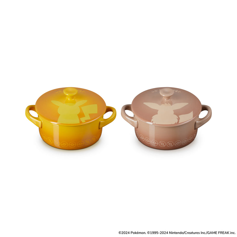 LE CREUSET（ル・クルーゼ）ポケモン ミニ・ココット (2個入り) ピカチュウ/イーブイ