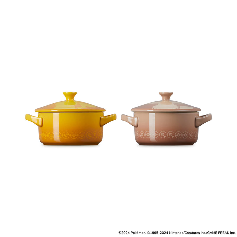 LE CREUSET（ル・クルーゼ）ポケモン ミニ・ココット (2個入り) ピカチュウ/イーブイ