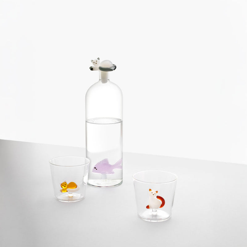 ICHENDORF MILANO(イッケンドルフ ミラノ) タビーキャット タンブラー ホワイトキャット アンバーテール