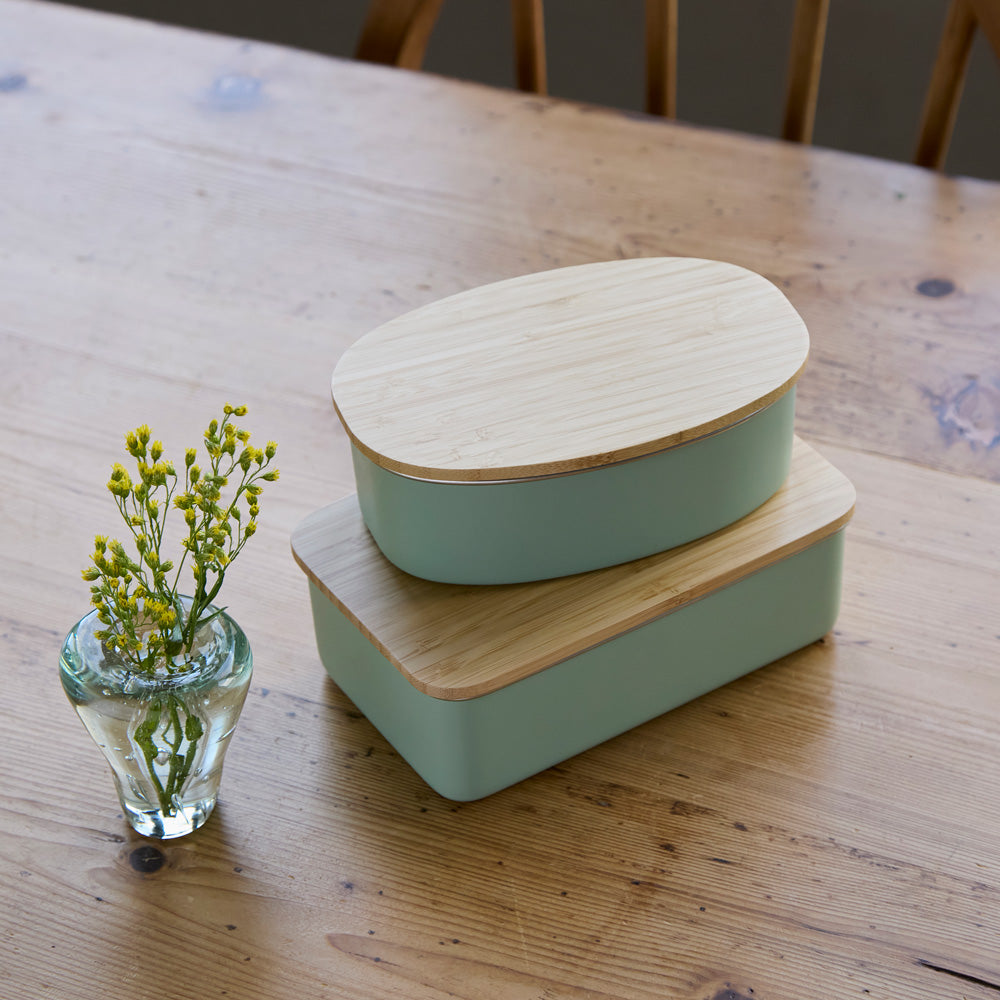 ののじ ステンレスランチボックス オーバル グリーン NLD0600-GB