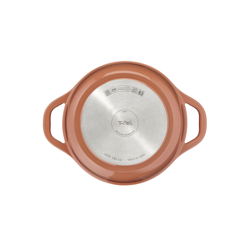 T-fal(ティファール) キャストライン エアココット IHココット鍋 テラコッタ