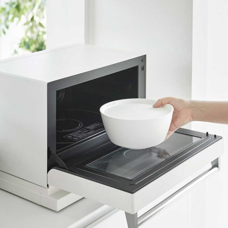 TOWER（タワー）傾けて混ぜやすい調理ボウル 5点セット 電子レンジ対応 ホワイト