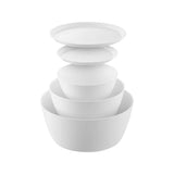 TOWER（タワー）傾けて混ぜやすい調理ボウル 5点セット 電子レンジ対応 ホワイト