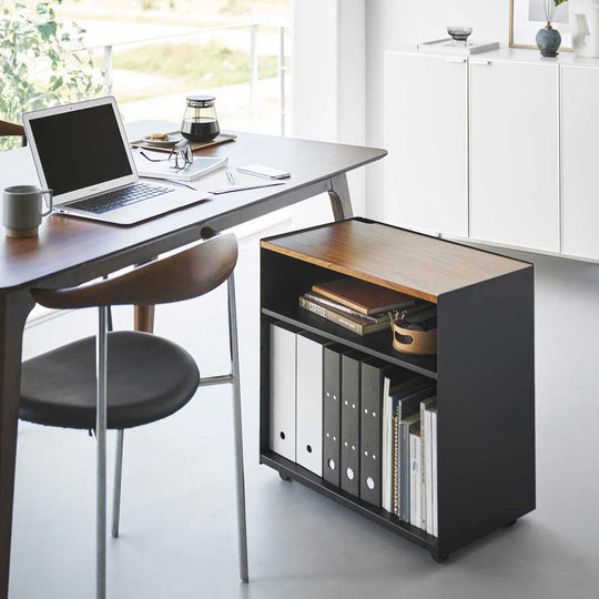 tower（タワー）隠せるテレワークワゴン ブラック