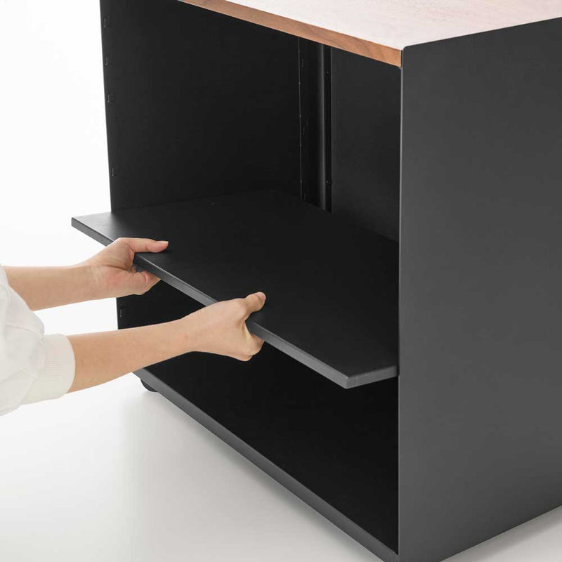 tower（タワー）隠せるテレワークワゴン ブラック