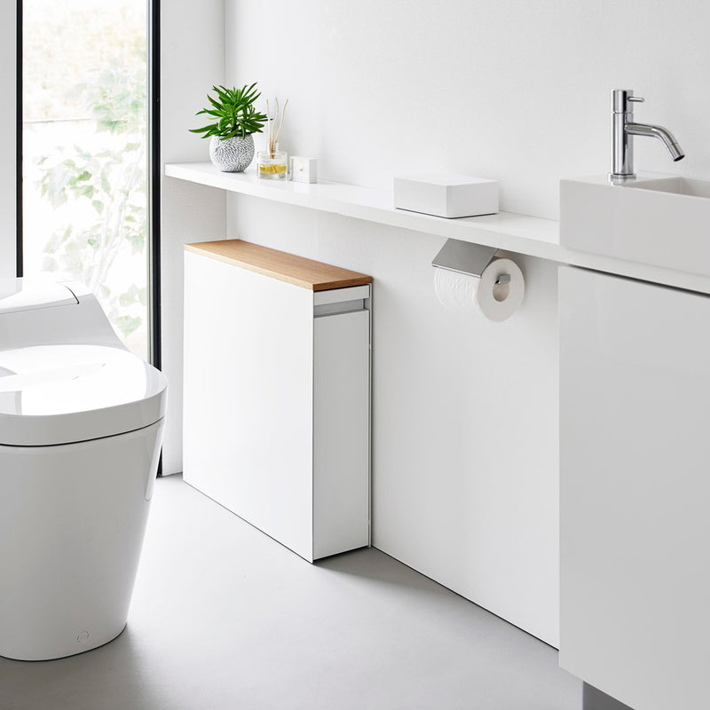 TOWER（タワー）隠せるトイレ引き出し収納 ホワイト