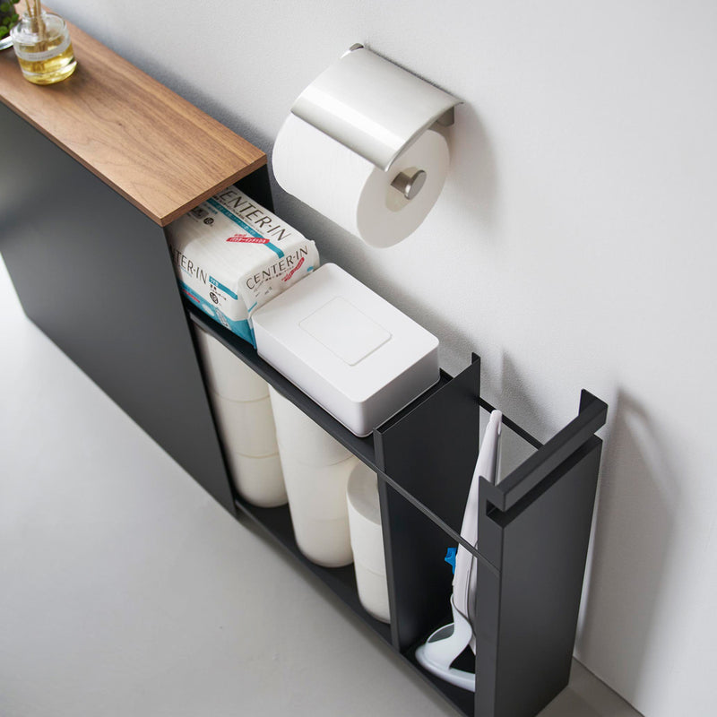 TOWER（タワー）隠せるトイレ引き出し収納 ブラック