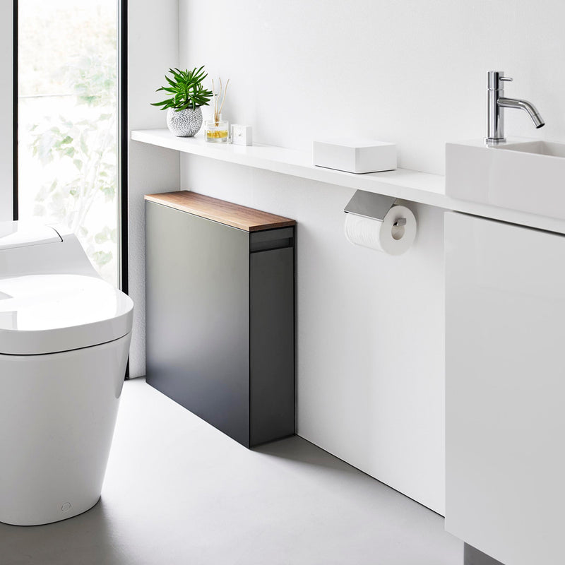 TOWER（タワー）隠せるトイレ引き出し収納 ブラック