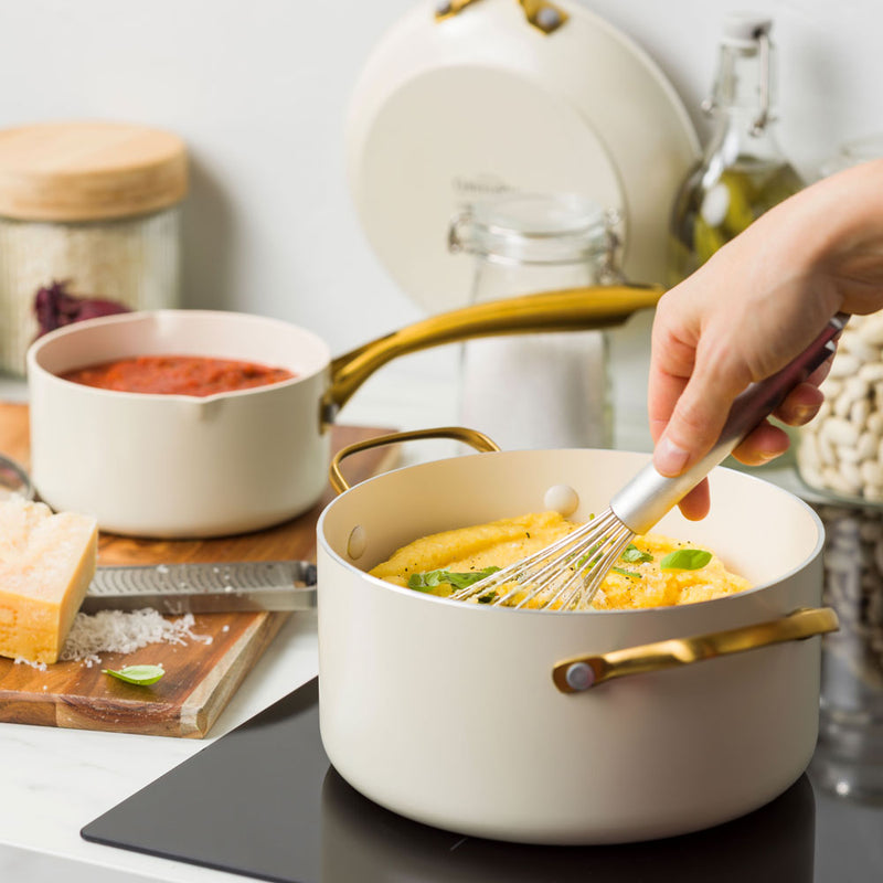 グリーンパンSTUDIO（ストゥディオ）キャセロール 20cm ガラス蓋付き クリームホワイト