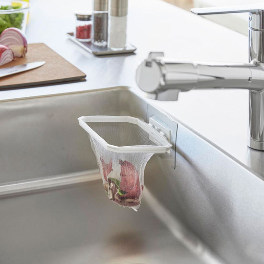 tower（タワー）フィルムフック折りたためる水切りネットホルダー ホワイト