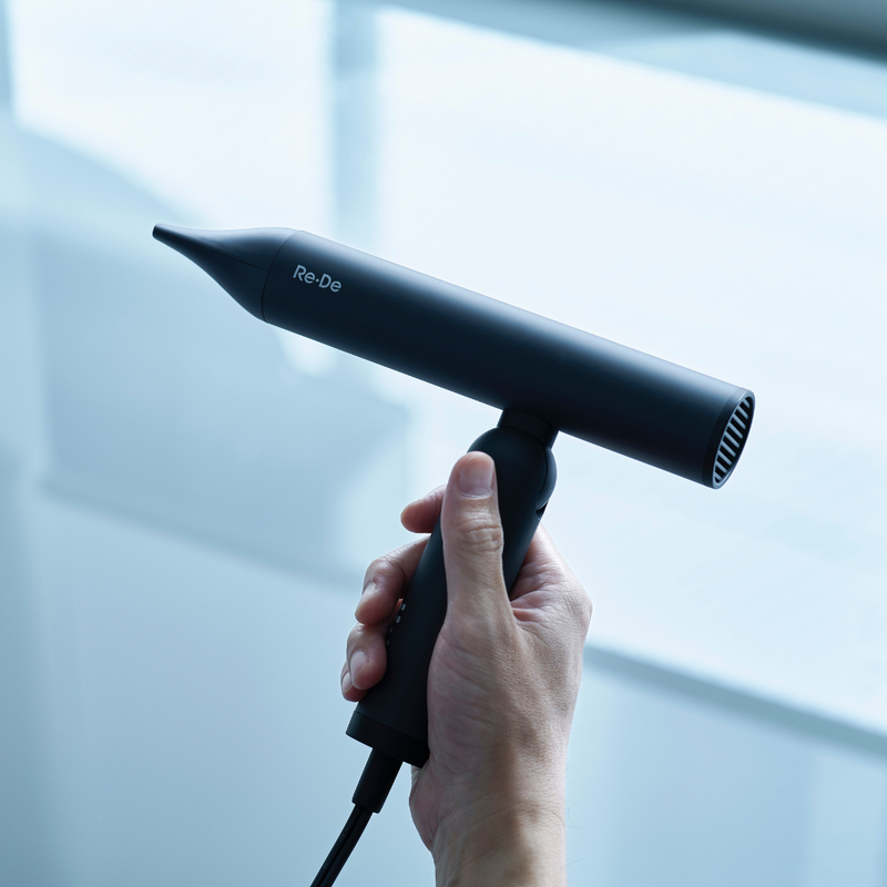Re・De (リデ) Hairdry⁺ ヘアドライヤー ブラック DR02A-BK |キッチン