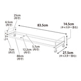 tower（タワー）引き出せるキャスター付きシューズラック ホワイト