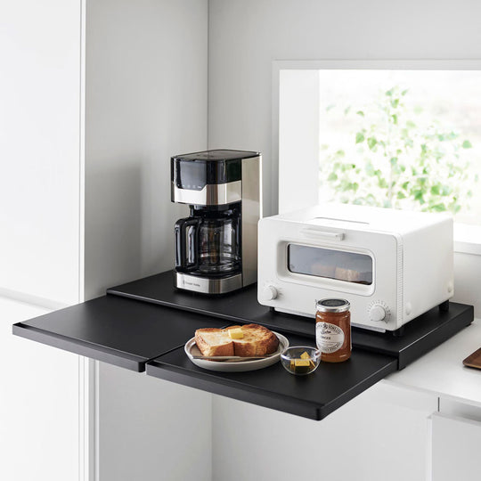 tower（タワー）キッチン家電下スライドテーブル W80 ブラック