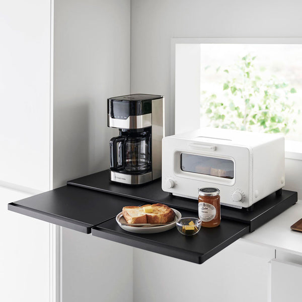キッチン家電下スライドテーブル タワー W80 ブラック TOWER（タワー）キッチン家電下スライドテーブル W80 ブラック 1685