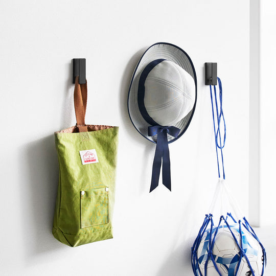 tower（タワー）ウォールフック 3個組 石こうボード壁対応 ブラック