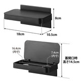 tower（タワー）ワゴンに付けられるマグネット蓋付きポリ袋ホルダー ブラック
