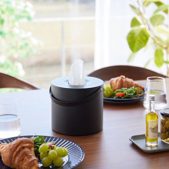 tower（タワー）ハンドル付きティッシュケース ブラック