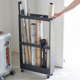 tower（タワー）キャスター付き長物収納スリムワゴン ブラック