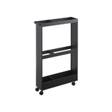 tower（タワー）キャスター付き長物収納スリムワゴン ブラック