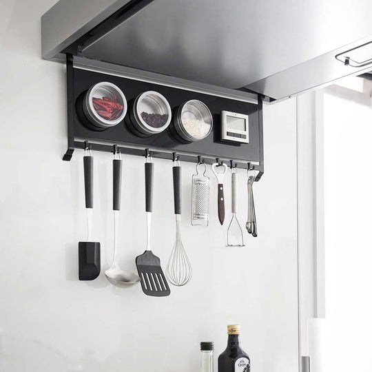 tower（タワー）レンジフードスチールパネル&フック ブラック