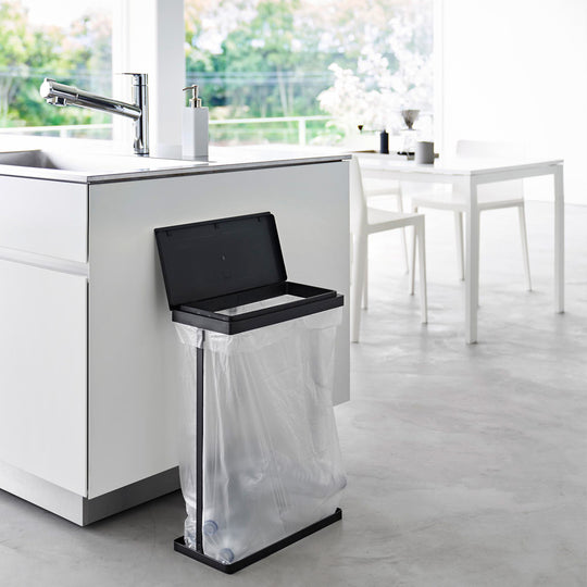 tower（タワー）スリム蓋付き分別ゴミ袋ホルダー 45L 横開き ブラック