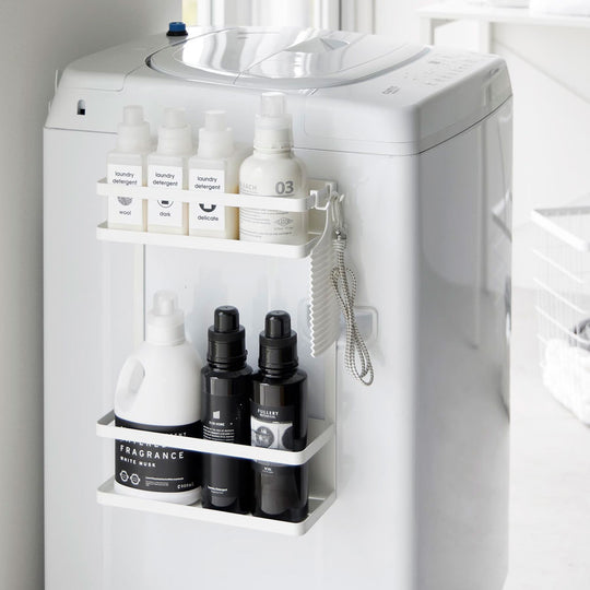 tower（タワー）洗濯機横マグネット収納ラック 2段 ホワイト