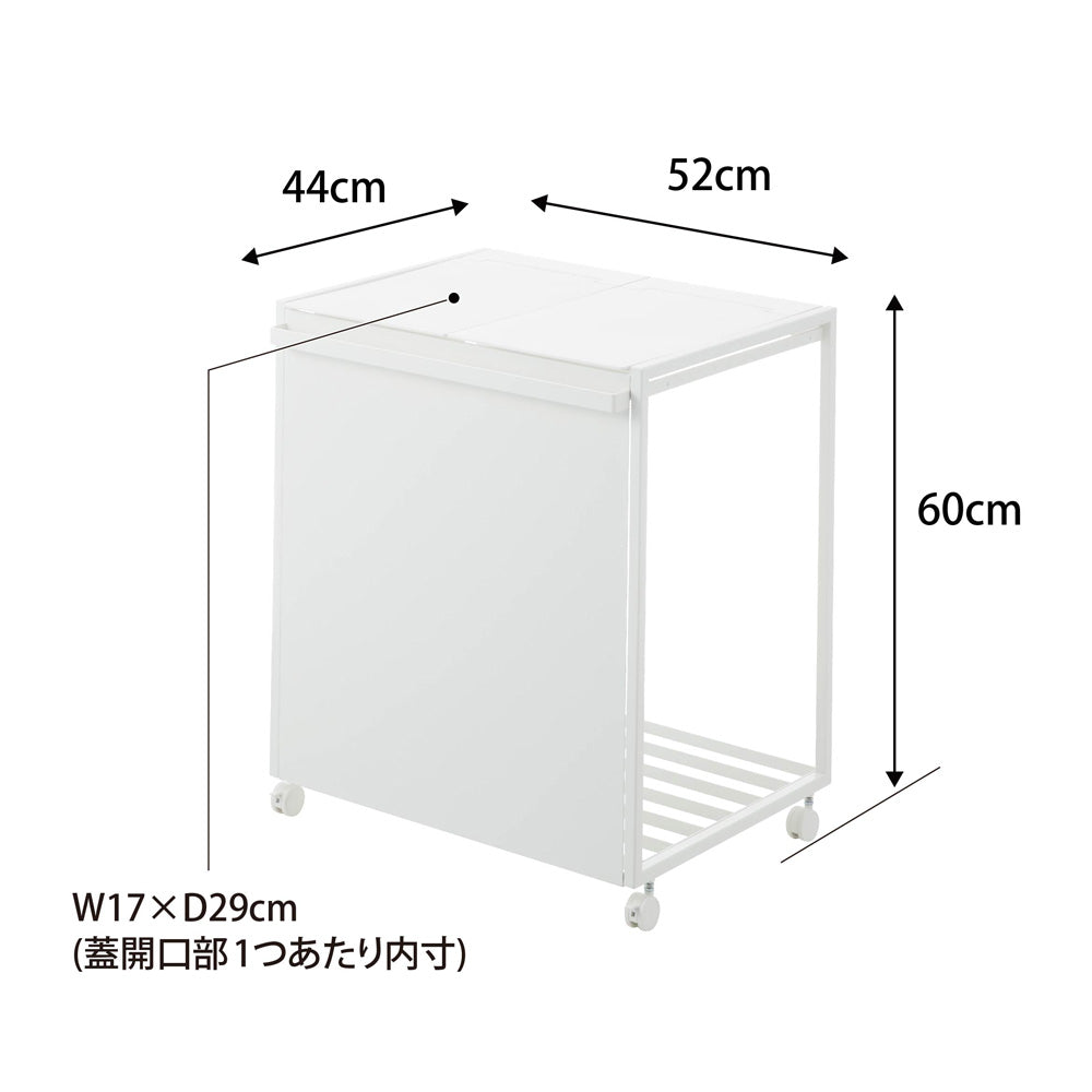 TOWER（タワー）蓋付き目隠し分別ダストワゴン タワー 45L 2分別