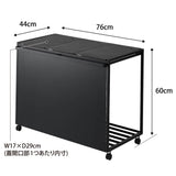 TOWER（タワー）蓋付き目隠し分別ダストワゴン 45L 3分別 ブラック